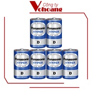 Bộ 6 pin D - Pin đại không chảy nước Panasonic R20UT (Xanh)