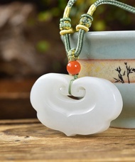 秒殺價 天然和田玉羊脂玉如意吊墜