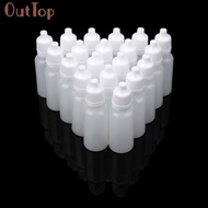 OutTop  100PCS 5ml/10ml/15ml Empty Plastic Squeezable Dropper Bottles Eye Liquid Dropper Refillable