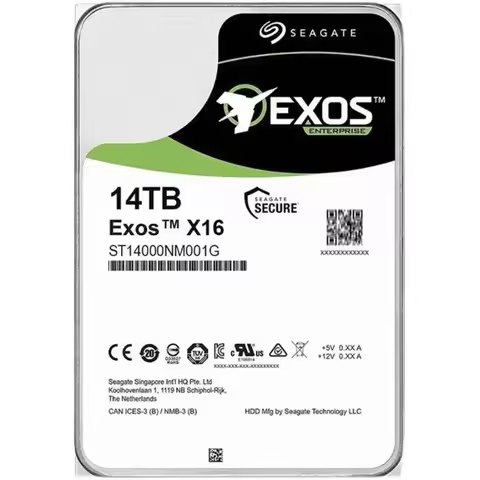 14TB HDD SATA3.0 7200rpm 256MB Cache SATA III 3.5" Desktop Server Monitoring Hard Drive EXOS X16/X18