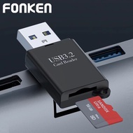 Fonken Memory Card Reader USB 3.2 TF/SD Card Reader Micro SD Card Reader Adapter