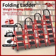 Tangga Lipat 2-8 step Foldable Ladder Heavy Duty Ladder Stainless Steel Folding Stairs Multifunction