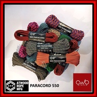 Atwood USA - Spiral Patterns Paracord 550 - 10ft Length - Exclusive