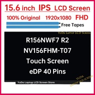 15.6" Laptop LCD Touch Screen R156NWF7 R2 NV156FHM-T07 Display Matrix Panel Replacement FHD 1920x108