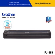 Brother PJ-883 เครื่องพิมพ์ ระบบ Direct Therma แบบพกพารองรับการพิมพ์ขนาดสูงสุด A4 เชื่อมต่อ Wifi + B