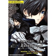 Black Butler Kuroshitsuji (Season 1-4 & Movie & 9 OVA) Anime DVD [Free Gift]