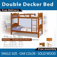 Double Decker - Bunk Bed Solid Wooden Bed Frame - Single size - Fast Delivery