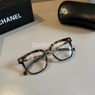 全新🌸 CHANEL 鏈條裝飾玳瑁紋光學鏡架 板材金屬