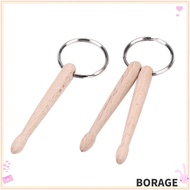 BORAG Drum Sticks Key Ring, Wood Mini Drumsticks Keychain, Metal Gift Drumstick Grommets