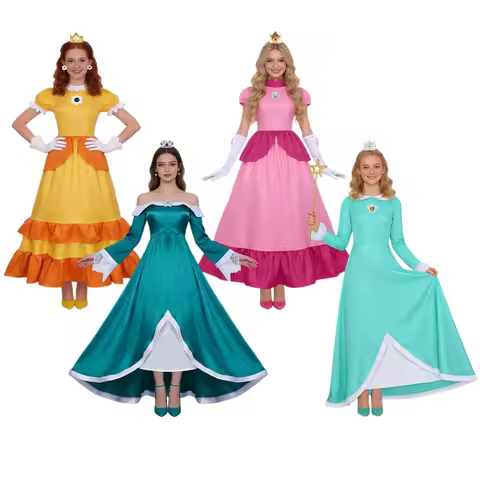 Peach Princess, Princess Peach cosplay costume, festival party, performance costume, Halloween costu