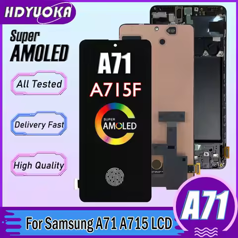 6.7" Super AMOLED LCD For Samsung A71 LCD Display Touch Screen For Samsung A715 A715F A715FD Digitiz