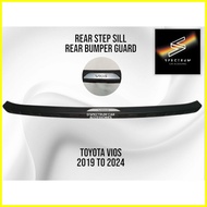 ❦ ✻ ♀ REAR STEP SILL/REAR BUMPER GUARD FOR TOYOTA VIOS (2019 TO 2024) BLACK