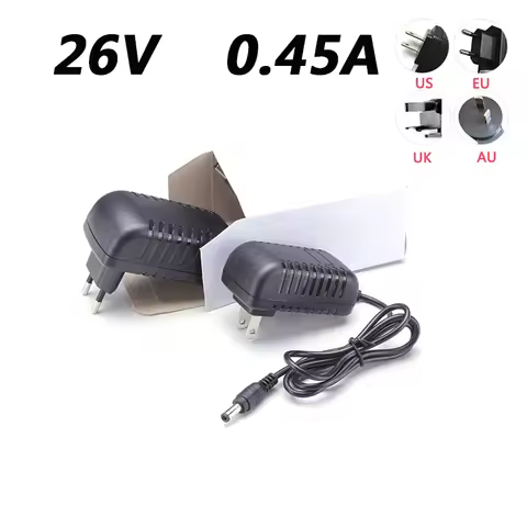 26V 450mA Vacuum Cleaner Power Adapter 26V 0.45A DC Regulated Power Cord DC 5.5*2.1MM Dc Cable 2M
