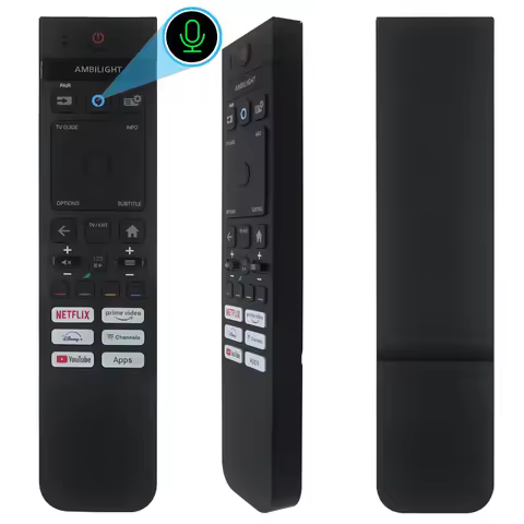 398GM10BEPHNE000SY Voice Remote for Philips Ambilight 55PUS8009/05 55PUS8009/12 OLED TV (w/Silicone 