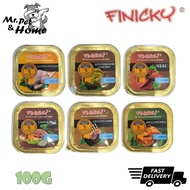 Finicky Premium Dog Can Food 100g ( Tender Chicken , Mediterranean Chicken, Veal, Lamb Rice , BBQ Ch
