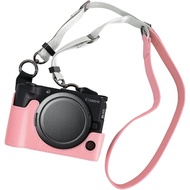 Camera Case for Canon EOS R50 V,eos r50v Half case,PU Leather Case Set with Shoulder Strap - Precise