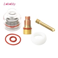 [Lohobby] TIG Torch Accessories Glass Cup Kit with Collet Body Rubber Washers Precision Nozzle for T