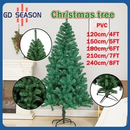 (WY) 4ft,5ft,6ft,7ft,8ft PVC Green Christmas Tree Craft Artificial Christmas Tree Decoration