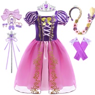 ZZOOI Tangled Rapunzel Dress For Girl Disney Princess Cosplay Costume Children Carnival Fantasy Outf