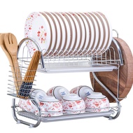 Rak cuci piring wastafel rak piring stainless 2 Susun Minimalis Pengering Piring wash dish Rack