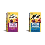 Alive! Once Daily 50+ Multivitamin Bundle: Women's & Men's Ultra Potency, Food-Based Blends, 60 Tabl