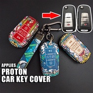 Proton Saga VVT persona Iriz Preve key cover case accessories accessories car bodykit car accessories 2022 2023 proton flip key leather key case proton keychain 。 VFPB