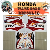 HONDA DASH125 V1 V2 REPSOL Stripe Stiker Sticker WAVE DASH 125 DASH125S DASH125R (1) BODY COVERSET COVER SET KAVERSET