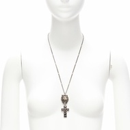 GUCCI Alessandro Michele Lion head Byzantine cross long necklace