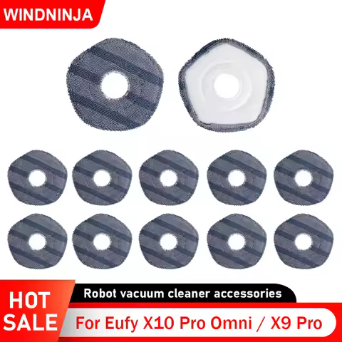 Mop Cloths For Eufy X10 Pro Omni / X9 Pro Robot Vacuum Cleaner Washable Mop Pads Replacement Mop Rag