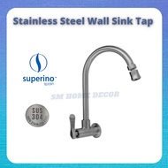 Superino Stainless Steel Wall / Pillar Sink Tap**matte