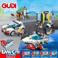ProudNada Toys Children's POLICE Building Blocks (Set Of 4 Boxes) GUDI Livina'city 452 PCS 10001A-D 