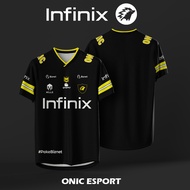 ONIC ESPORTS INFINIX JERSEY FANISSUE GAME GAMING V-NECK SHORT SLEEVE: Size: S-2XL