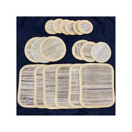 KALIMANTAN SPECIAL RATTAN DINER SET - RATAN DINER SET - RATAN FOOD PLATE