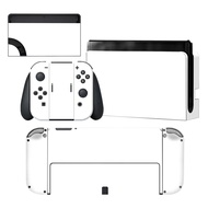 （NEW STYLE stickers)Pure White Color Nintendoswitch Skin Cover Sticker Decal for Nintendo Switch OLED Console Joy-con Controller Dock Vinyl