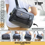 Moral Flat Tas Selempang - Hook Waistbag - Tas Pria - Tas Bahu Pria - Shoulderbag - Hitam-MF