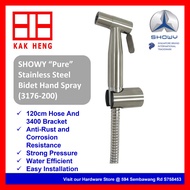 SHOWY Pure Stainless Steel Toilet Bathroom Bidet Hand Spray with 120cm Hose and 3400 Bracket