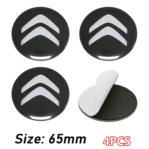 65mm 3D Alloy Logo Car Wheel Center Caps Stickers Emblem for CITROËN C3 C4 C5 C6 Berlingo Picasso De