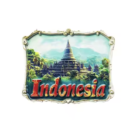 Asia Indonesia Bali Ijen Tourist Souvenir Fridge Bromo Island Magnets Decoration Handicraft Magnetic