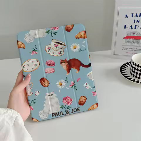 Cute cat iPad protective case, suitable for Apple iPad Pro 2024 11 inch 2025 Air 5/4 10.9 iPad 10 9.