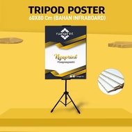 Tripod banner 1 side plus printing (infraboard material size 60x80) / tripod banner display stand / 