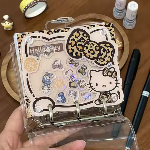 Creative Diy Stickers Notebook Sanrio Hello Kitty Shake Album Sticker Collection Book Cartoon Kitty 