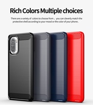 Lereach Ốp Lưng Điện Thoại Chải Silicon Sợi Carbon TPU Cho Xiaomi Redmi K40 / K40 Pro / K40 Pro + / 