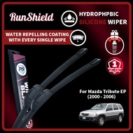 RunShield For Mazda Tribute EP 2000 - 2006 Hydrophobic Coating Silicone Wiper Blade Car Windshield W