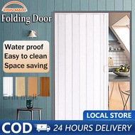 Erin mall PVC Folding Door Accordion Sliding Door fireproof O-Formaldehyde Home Bathroom Shop partition rail door PINTU LIPAT