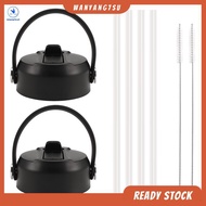 [wanyang7su.ph] 2Piece Straw Lid for  Wide Mouth 12Oz 18Oz 32Oz 40Oz 64Oz, Black PP+