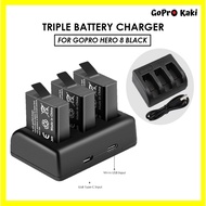 Triple Slot Battery Charger For GoPro Hero 8 Black ( Ship From Malaysia )