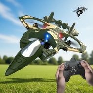 K500 MAX RC Drone, Fighter Jet Design 2.4G Quadcopter with LED Lights, Fixed-Height Hover, Stunt Rol