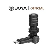 BOYA BY-M100UC Type-C Condenser Microphone 180° Rotating Head Mini Phone Mic for Android Smartphones iPad USB-C Devices