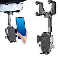 Car 360° Rearview Mirror Mobile Phone Stand Universal Bracket Phone Gps Bracket Adjustable N6i3