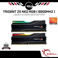 GSKILL TRIDENT Z5 NEO RGB | Black | 64GB (32GB x 2) | 6000Mhz | CL30 | AMD EXPO Support | DDR5 Desktop RAM